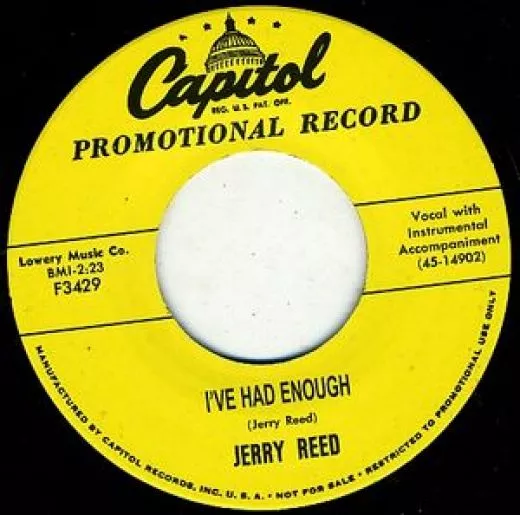 Jerry Reed - I've Had Enough