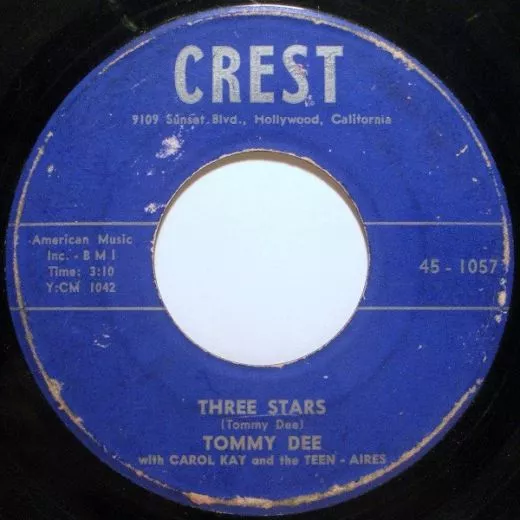Tommy Dee with Carol Kay and The Teen-Aires - Three Stars
